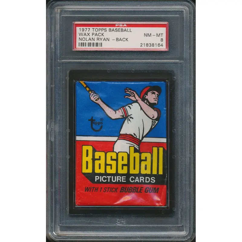 1977 Topps Baseball Unopened Wax Pack PSA 8 w/ Ryan Back