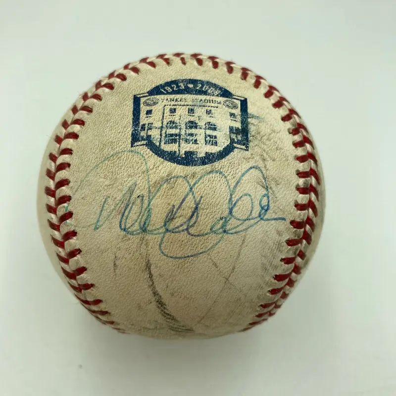 Derek Jeter Signed Game Used Major League Baseball Steiner & MLB Auth Holograms
