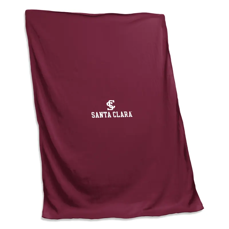 Santa Clara Maroon Sweatshirt Blanket (Screened)