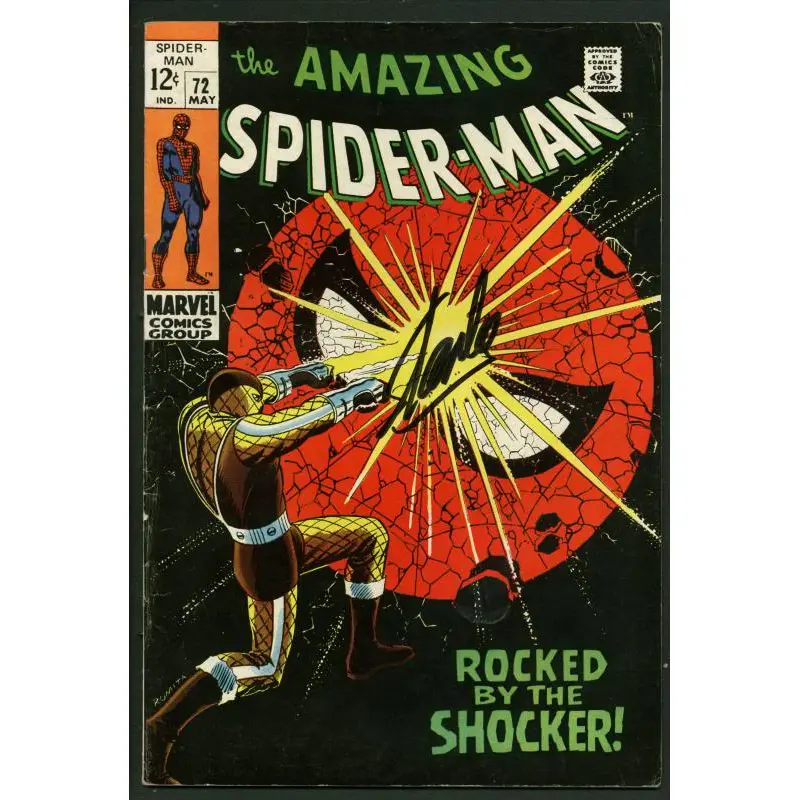 Stan Lee Signed Amazing Spider-Man #72 Comic Book Rocked By Shocker PSA #W18780