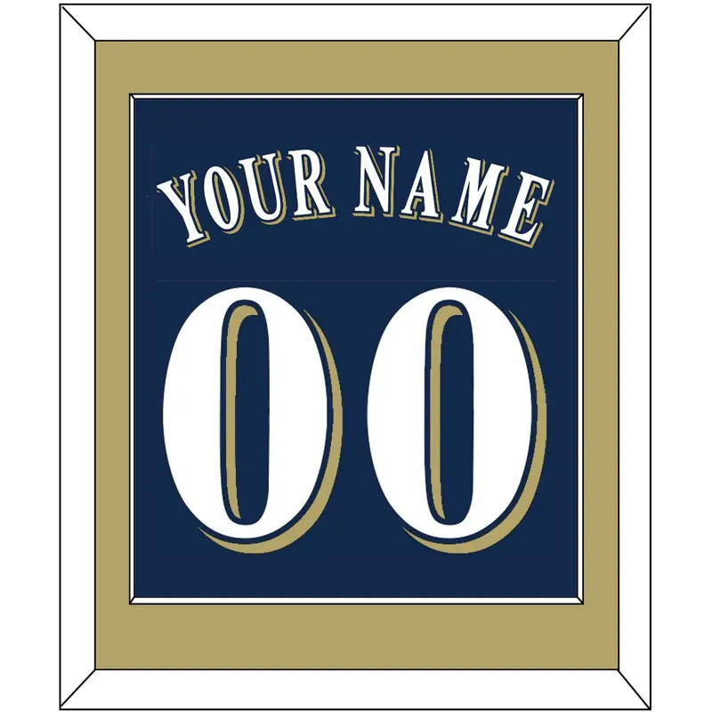Milwaukee Name & Number - Alternate Road Navy (2016-2019) - Single Mat 2
