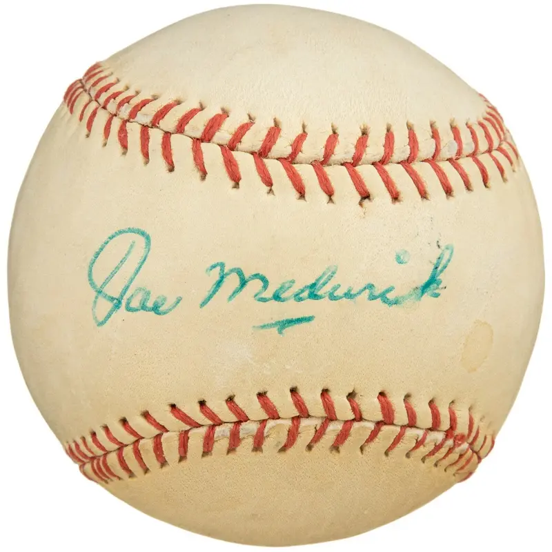 Stunning Joe Medwick Single Signed Baseball PSA DNA COA