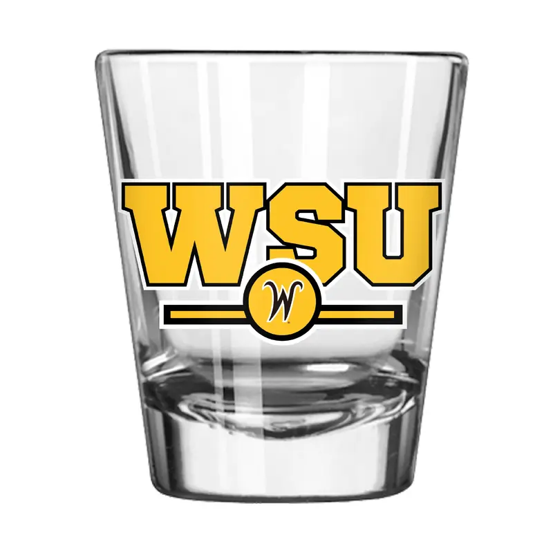 Wichita State 2oz Letterman Shot Glass