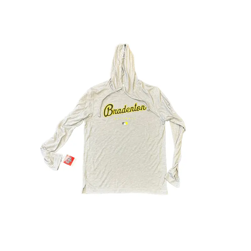 Bradenton Script Long Sleeve Hoddie Shirt - Grey