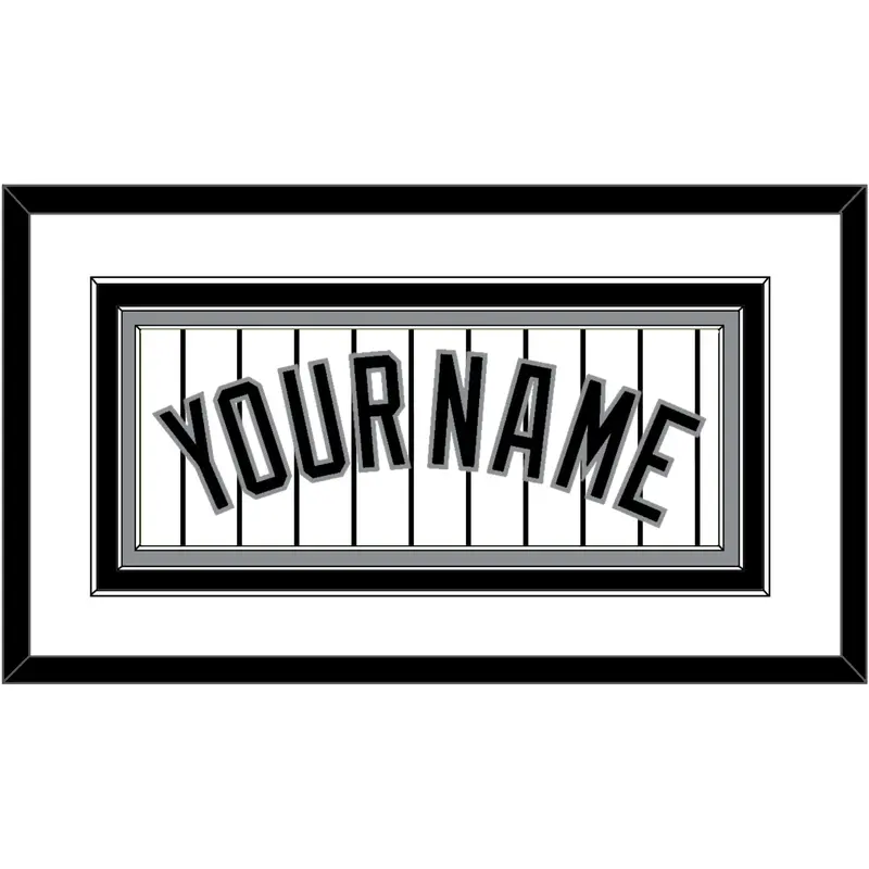 Chicago Name - Home White Pinstripes - Triple Mat 1