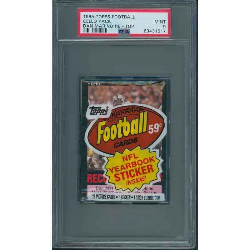 1985 Topps Football Unopened Cello Pack PSA 9 Marino RB Top *1517