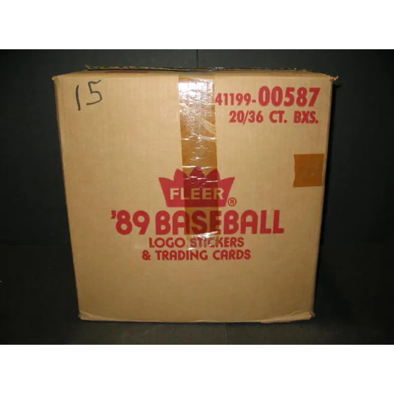 1989 Fleer Baseball Unopened Wax Case (20 Box)
