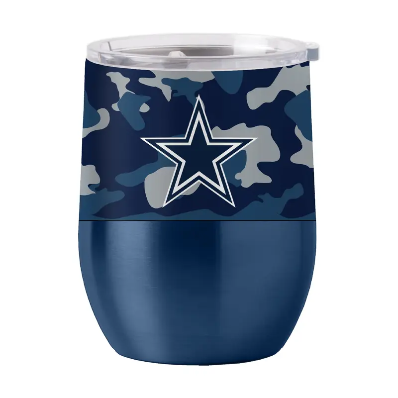 Dallas Cowboys 16oz Camo Stainless Curved Beverage