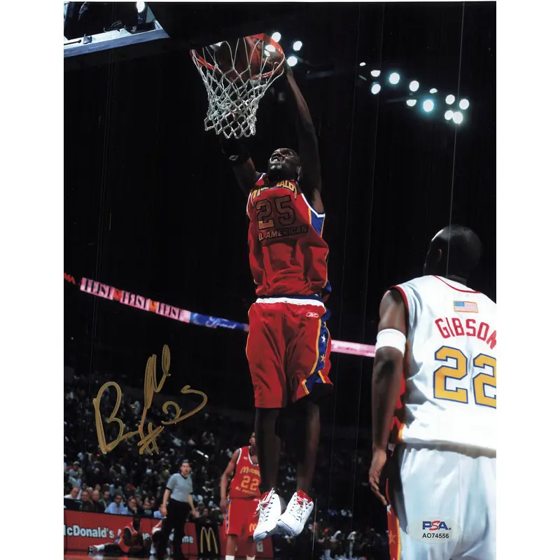 Al Jefferson signed 8x10 PSA/DNA McDonalds All American Autographed
