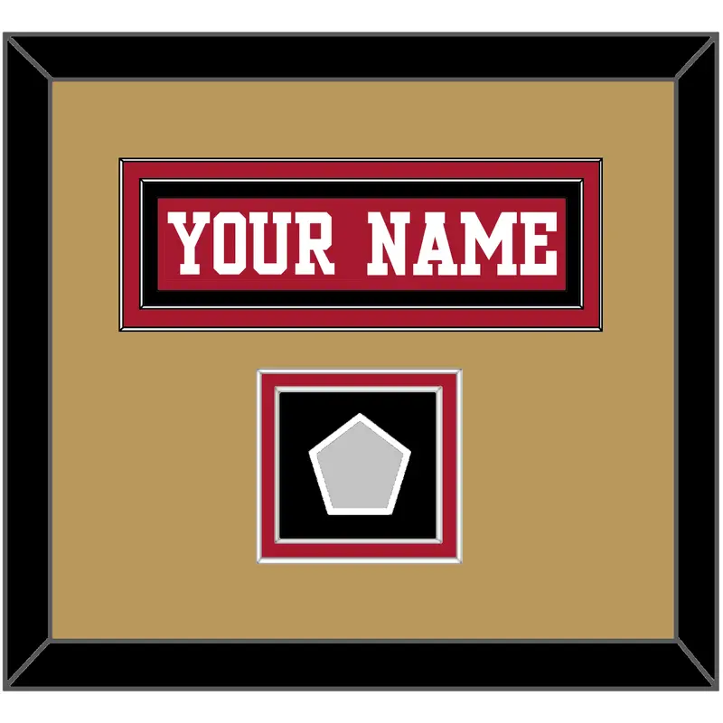 San Francisco Nameplate & Super Bowl Patch - Home Red - Double Mat 6