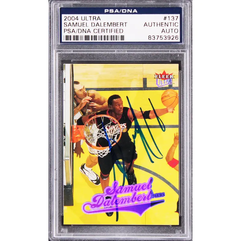 76ers Samuel Dalembert Authentic Signed 2004 Ultra #137 Card PSA Slabbed