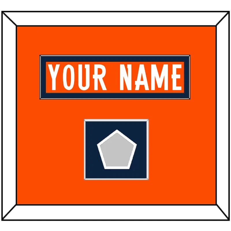 Denver Nameplate & Super Bowl Jersey Patch - Home Orange (2012-2023) - Single Mat 2