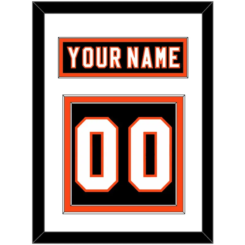 Philadelphia Nameplate & Number (Back) - Home Black (2007-2010) - Double Mat 1