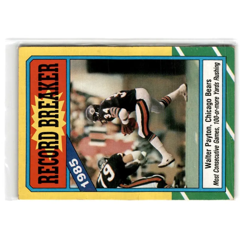 1986 Topps Stickers Walter Payton #1