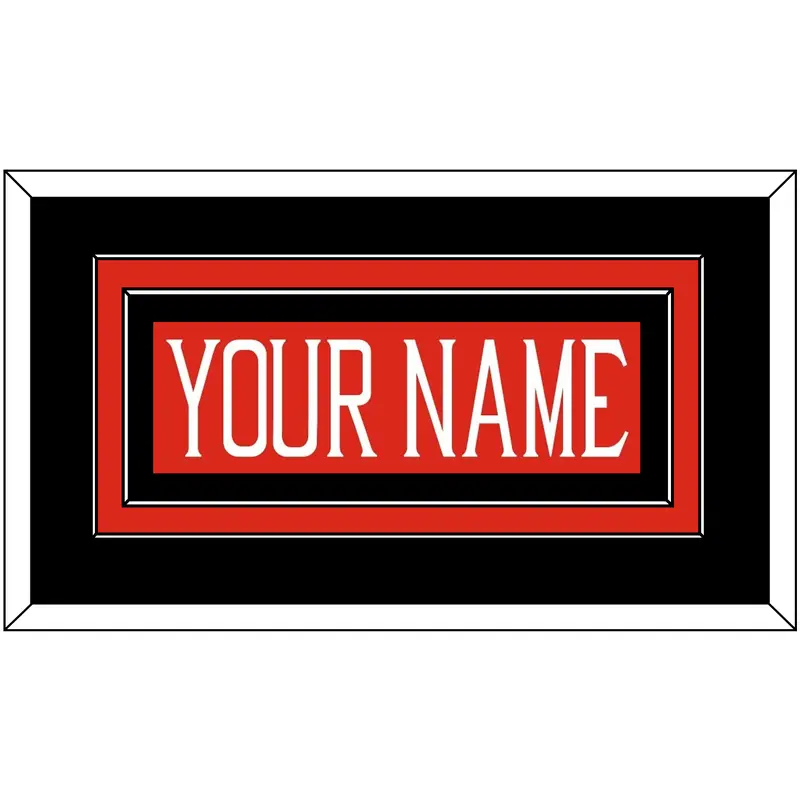 Texas Tech Baseball Nameplate - Alternate Red (2018-2019) - Double Mat 3