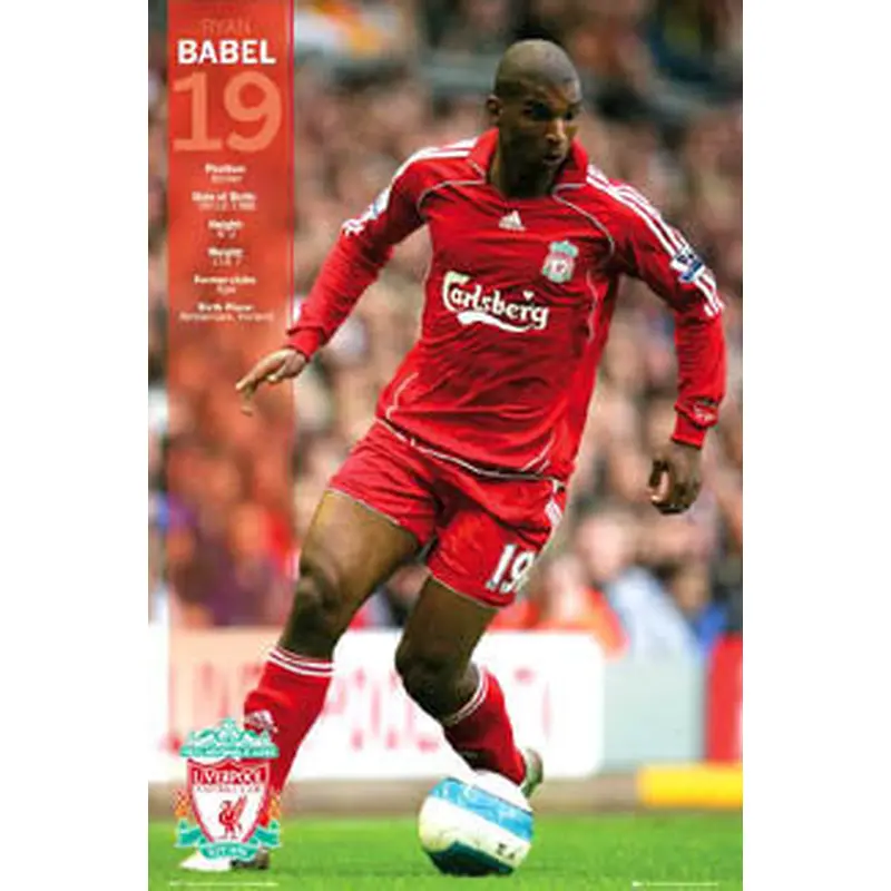 Ryan Babel "Number 19" Liverpool FC EPL Soccer Poster - GB 2007