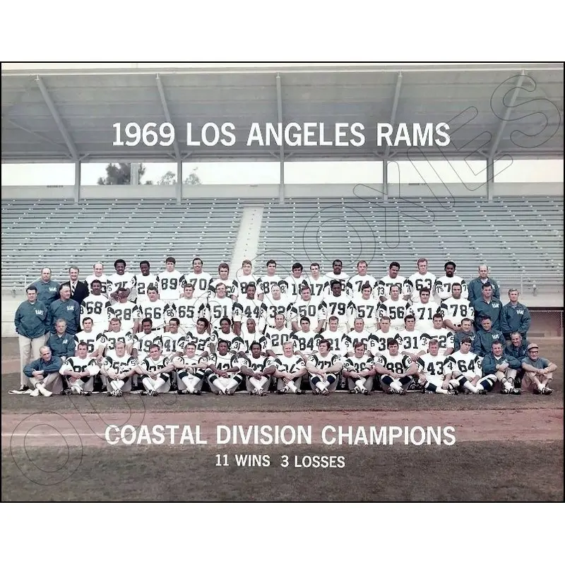 1969 Los Angeles Rams 11X14 Photo - 2997