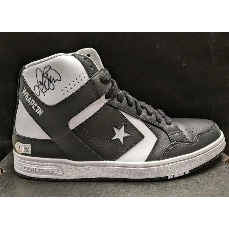 Larry Bird Autographed Converse Sneakers COA - Beckett