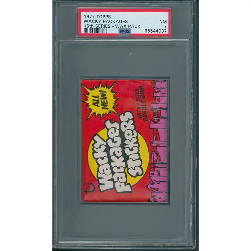 1977 Topps Wacky Packages 16th Series Wax Pack PSA 7 *4037
