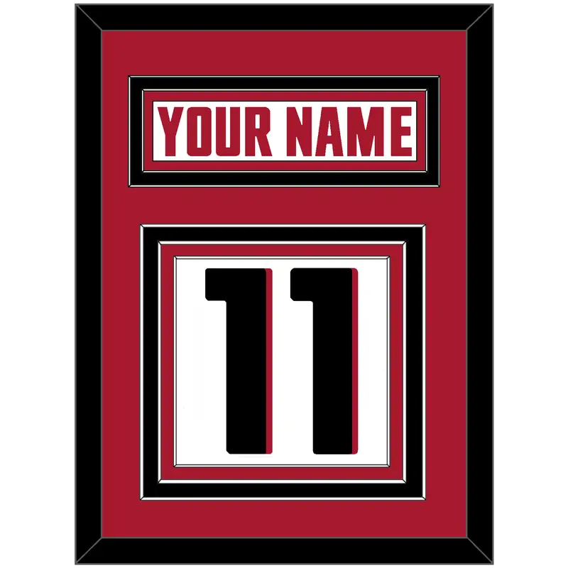 Atlanta Nameplate & Number (Back) - Road White - Triple Mat 2