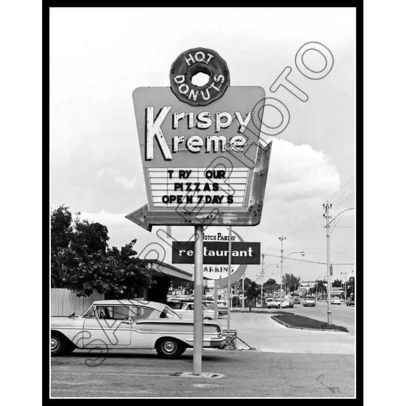 1960's Krispy Kreme Donuts 11X14 Photo - Doughnuts - 2348