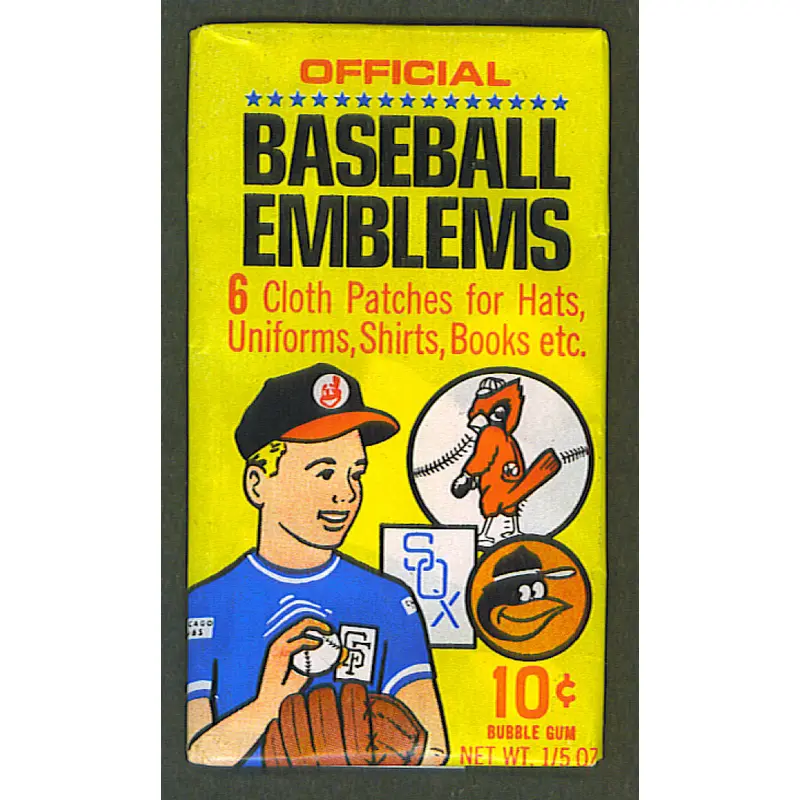 1968 Fleer Baseball Emblems Unopened Wax Pack