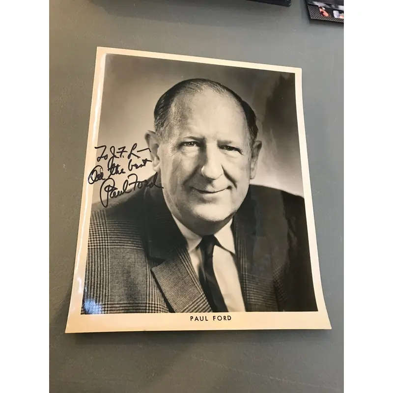 Vintage 1960's Paul Ford Signed Autographed 8X10 Photo With JSA COA