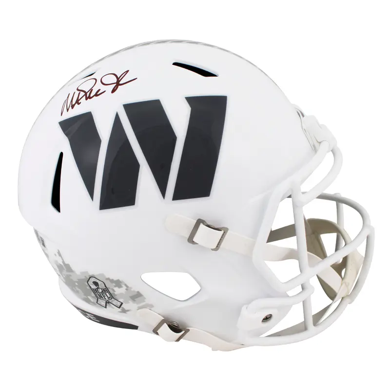 Commanders Magic Johnson Signed STS III F/S Speed Rep Helmet w/ Maroon Sig BAS W