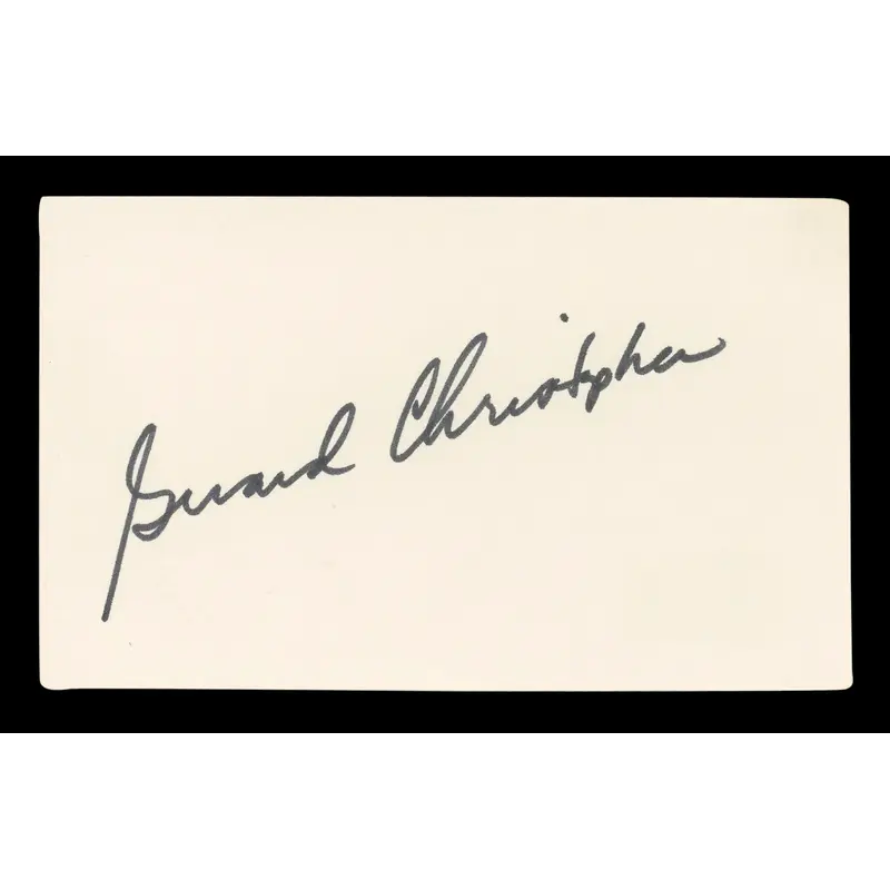 Gerard Christopher Superboy Signed 3x5 Index Card Autographed BAS #BM57045
