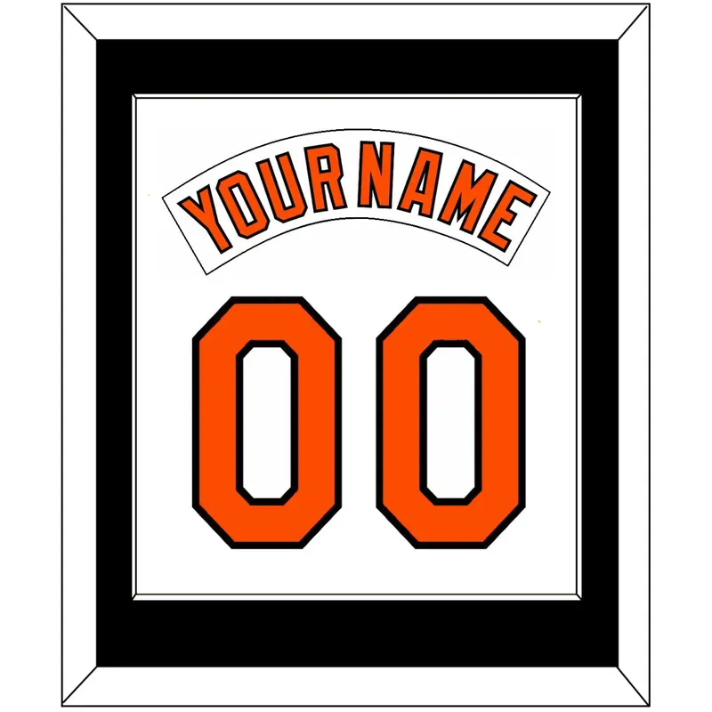 Baltimore Nameplate & Number Combined - Home White (1978-1988) - Single Mat 2