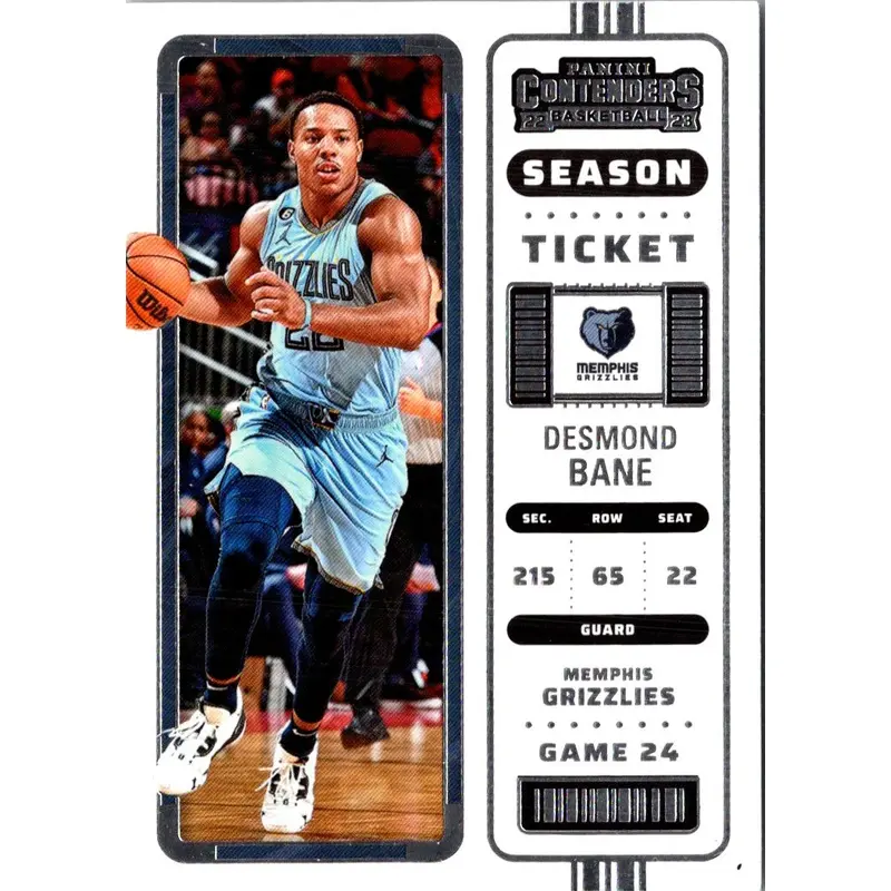 2022 Panini Contenders Season Ticket Desmond Bane #89