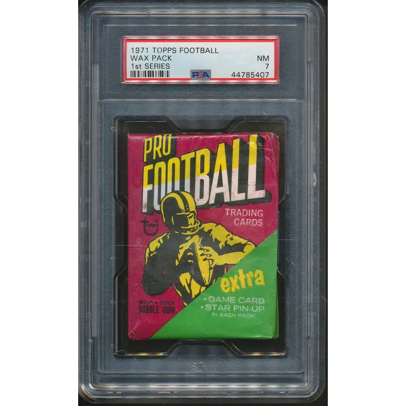 1971 Topps Football Unopened 1st Series Wax Pack PSA 7