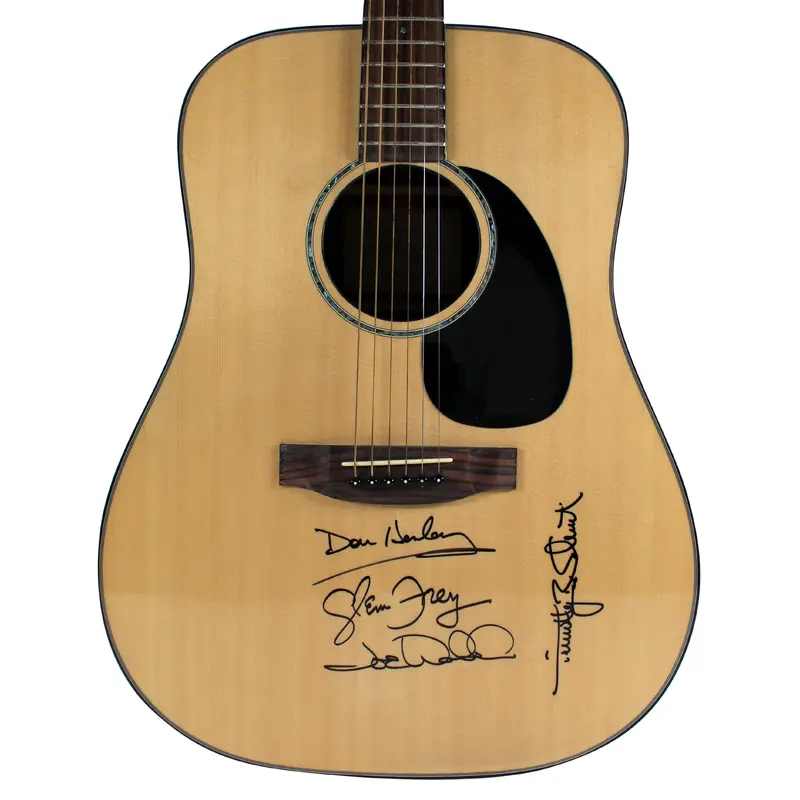 Eagles (4) Henley, Frey, Walsh & B. Schmit Signed Takamine G Acoustic Guitar JSA
