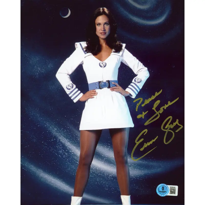 Erin Gray Buck Rogers "Peace & Love" Authentic Signed 8x10 Vertical Photo BAS 6