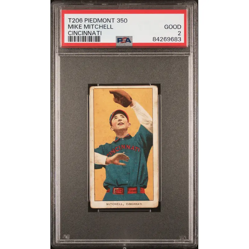 Mike Mitchell 1909-11 T206 Piedmont 350 Cincinnati PSA 2 Good