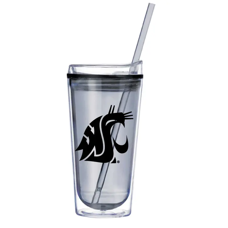 WSU 16oz Clear Tumbler