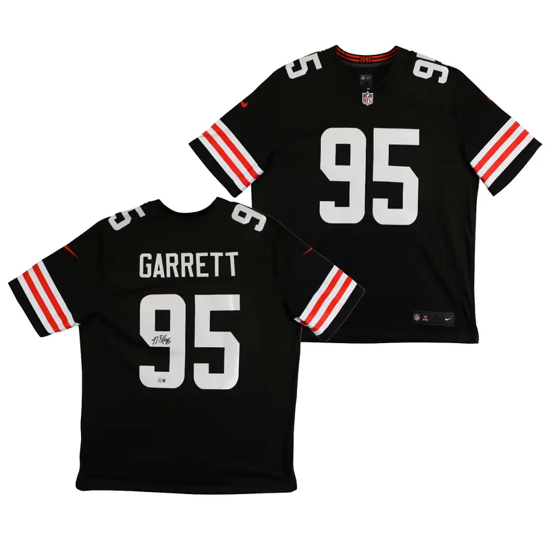 Browns Myles Garrett Authentic Signed Brown Nike Limited Jersey BAS Witnessed