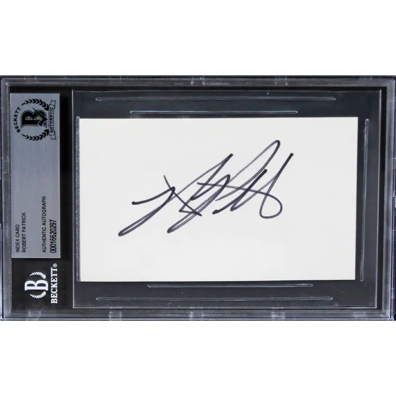 Robert Patrick Terminator 2 Authentic Signed 3x5 Index Card BAS Slabbed 2