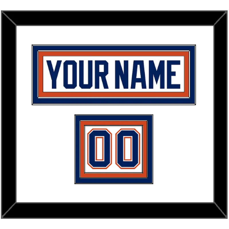 Edmonton Nameplate & Number (Shoulder) - Road White - Triple Mat 1