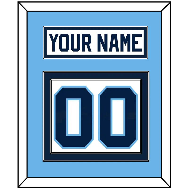 Maine Nameplate & Number (Back) - Home White (1993-1994) - Double Mat 3