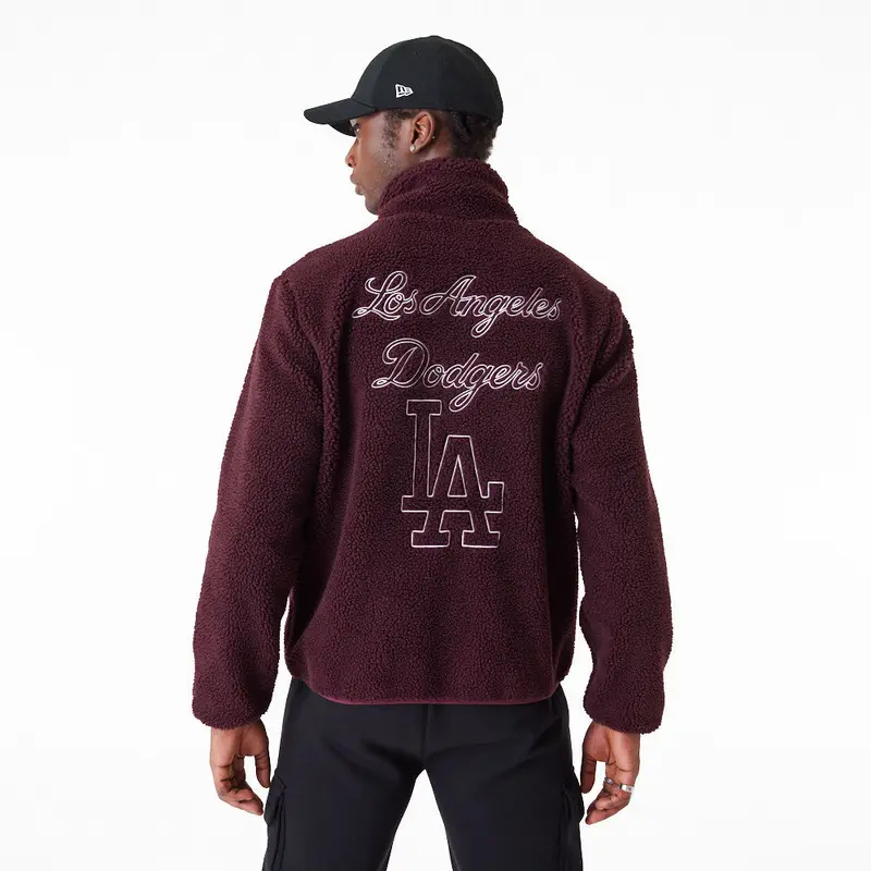New Era - MLB Sherpa Jacket Los Angeles Dodgers - Maroon