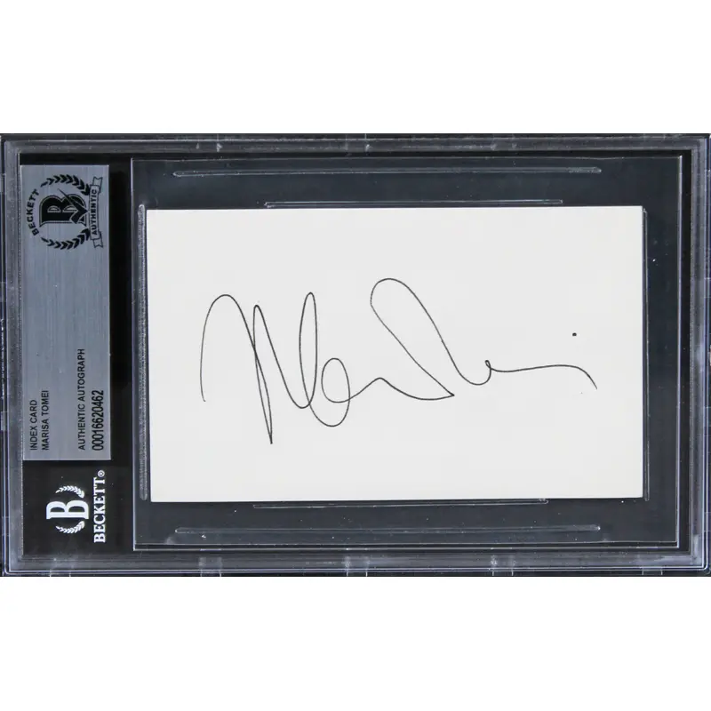 Marisa Tomei My Cousin Vinny Authentic Signed 3x5 Index Card BAS Slabbed