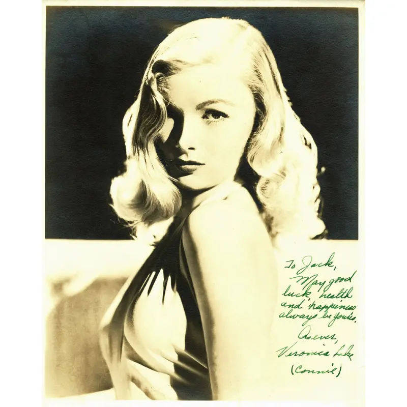 Veronica Lake Authentic Signed Sepia 8x10 Photo Autographed BAS #A84972