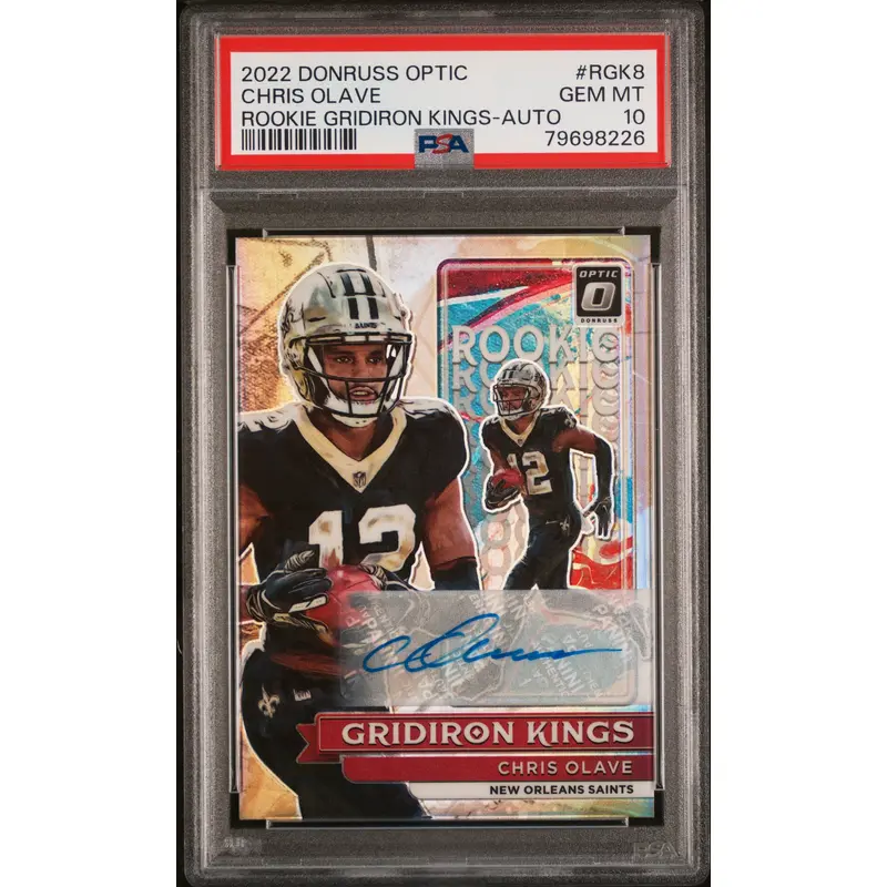 Chris Olave 2022 Donruss Optic Rookie Gridiron Kings Auto #19/99 PSA 10 Gem Mint