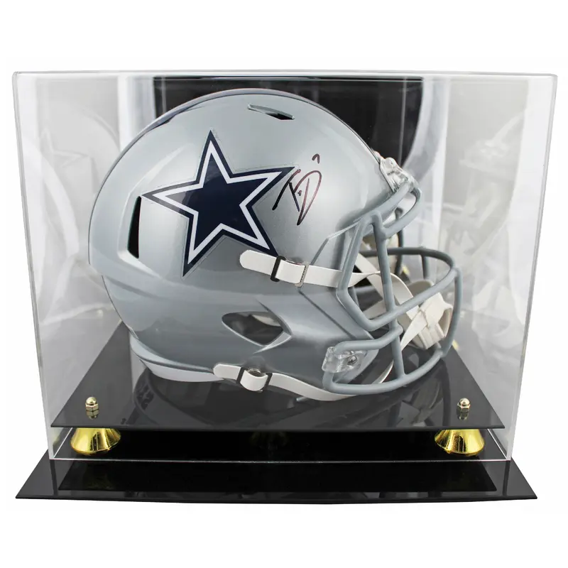 Cowboys Trevon Diggs Signed Full Size Speed Rep Helmet W/ Case BAS Witnessed