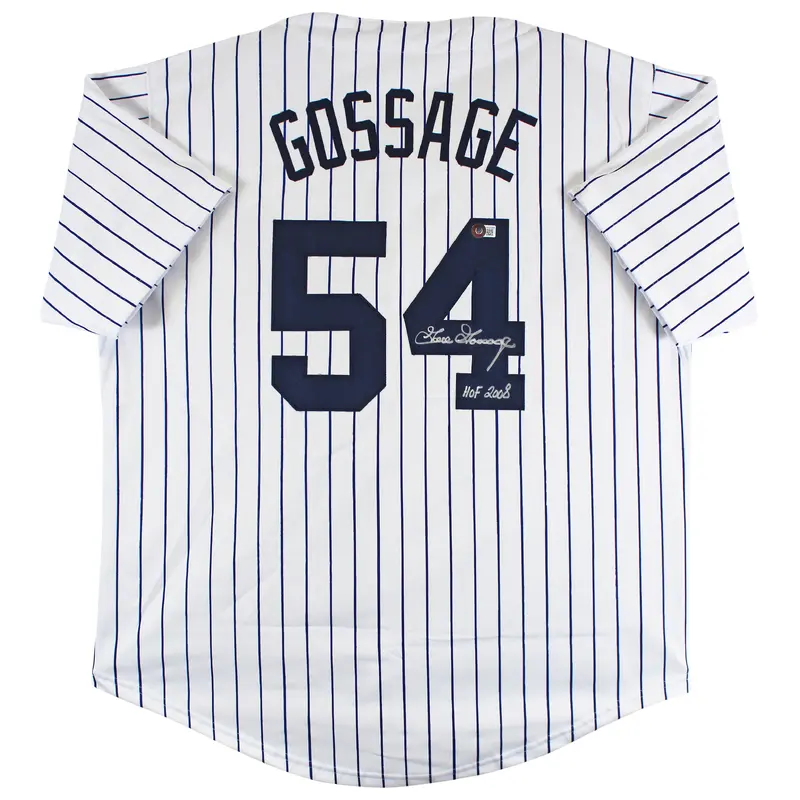 Goose Gossage Authentic Signed White Pro Style Jersey Autographed BAS Witnessed