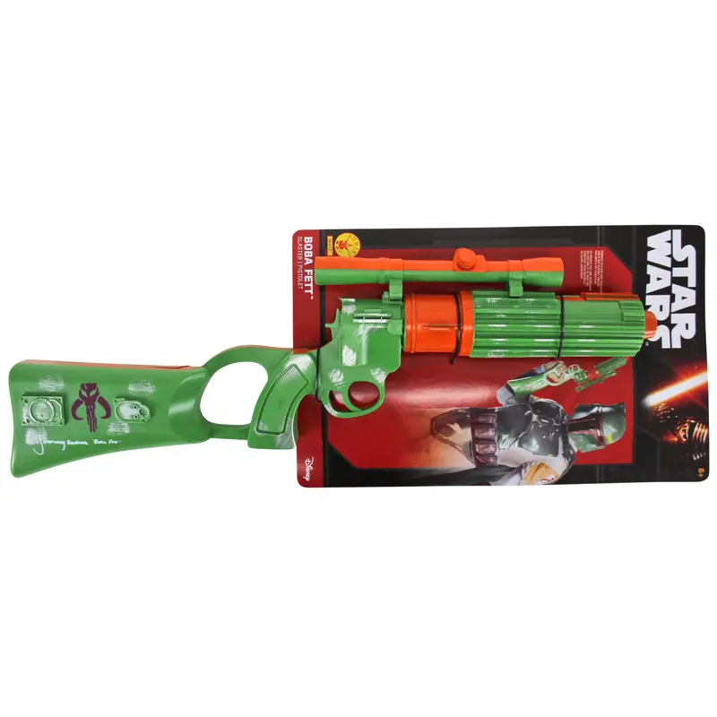 Jeremy Bulloch Star Wars "Boba Fett" Signed Boba Fett Plastic Toy Blaster BAS
