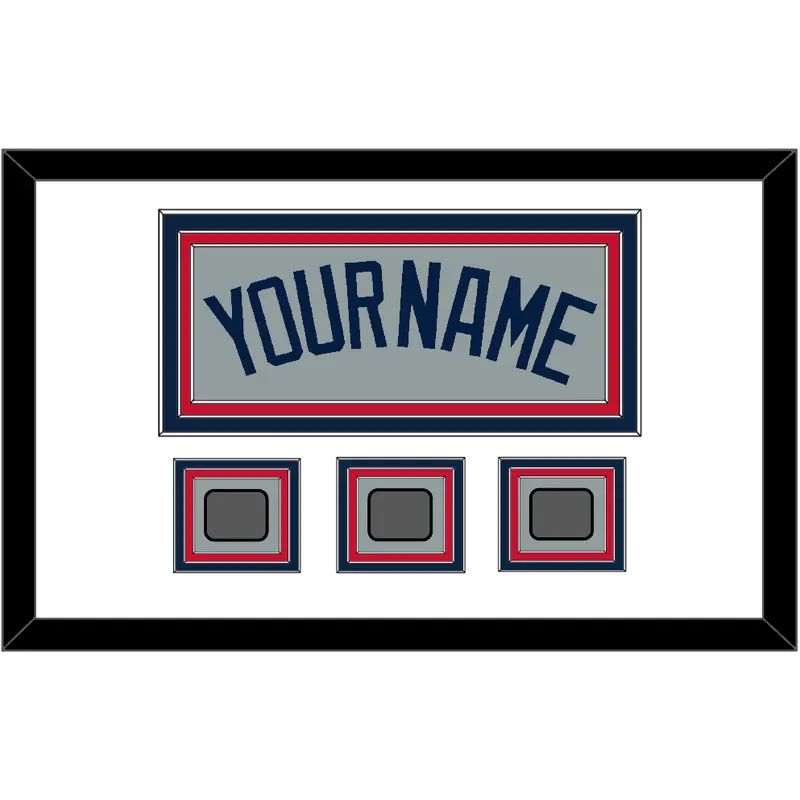 Boston Name & Three World Series Champions Patches - Road Gray (2009-2013) - Triple Mat 1