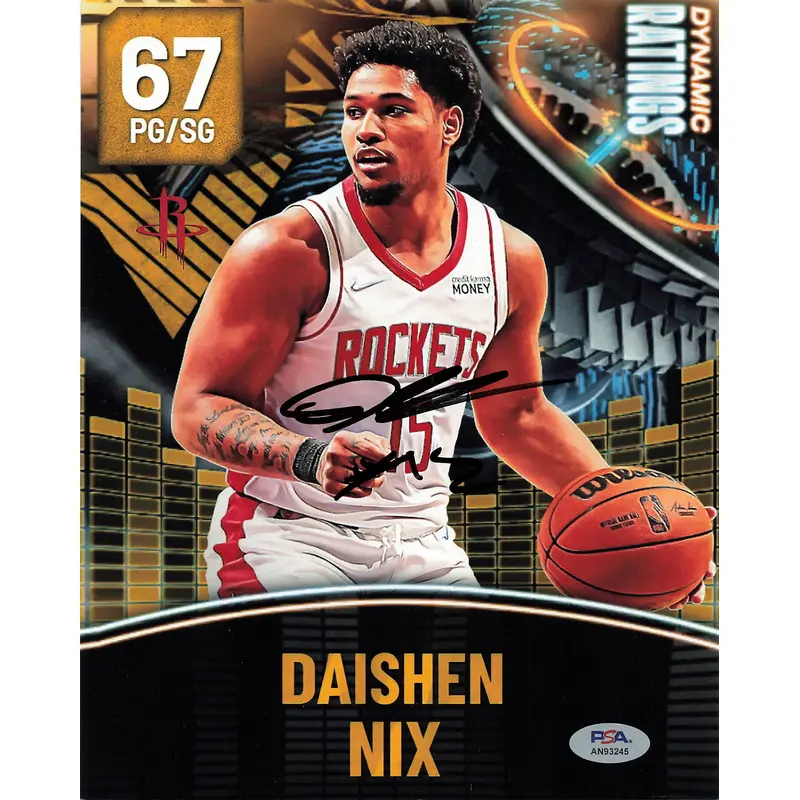 Daishen Nix signed 8x10 photo PSA/DNA Rockets Autographed