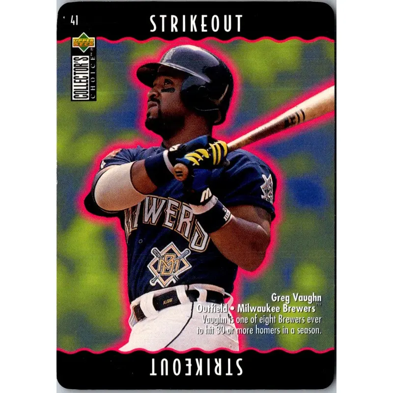 1996 Collector's Choice You Make the Play Greg Vaughn #41B